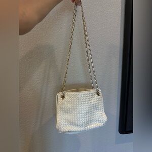 Ganson woven leather shoulder bag